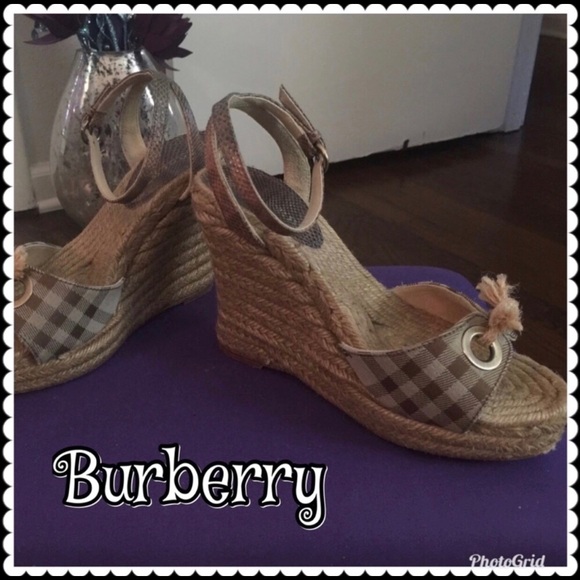 Burberry Shoes - Sale 🎉 BURBERRY NOVA CHECK WEDGE SANDALS Size 7